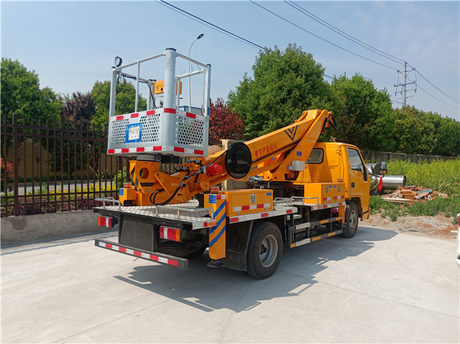 國(guó)六江鈴藍(lán)牌17.2米伸縮臂高空作業(yè)車