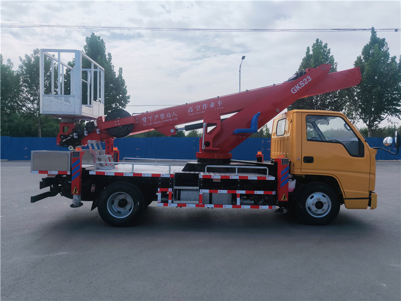 國(guó)六23米藍(lán)牌直臂高空作業(yè)車介紹