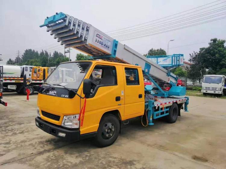 32米藍(lán)牌云梯車江鈴雙排座云梯車-搬家作業(yè)車廠家直銷