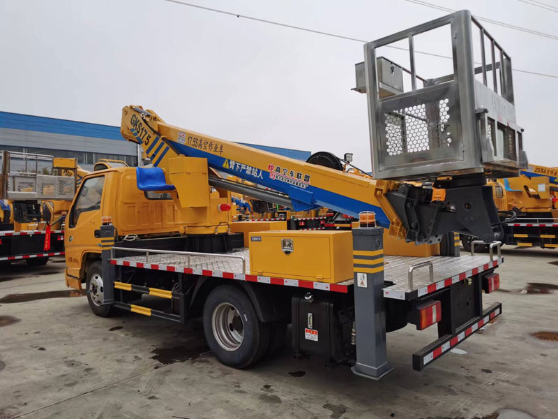 國六江鈴藍牌17.5米直臂伸縮式高空作業(yè)車